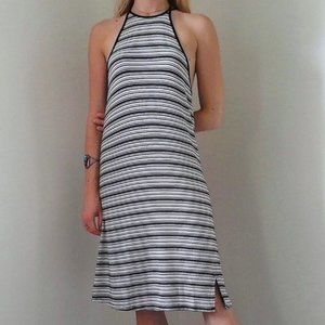 🎉HP🎉American Eagle Outfitters / Black & White Stripes / Size: S / Halter Dress